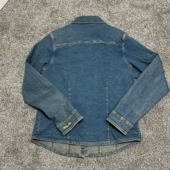 Hard Rock Cafe Memphis Jean denim shacket jacket button up long sleeve shirt XL - Picture 9 of 10